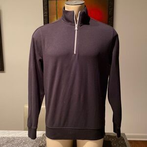 Banana Republic Medium Quartet Zip Up Black Sweater Polartec